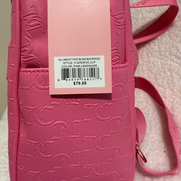 NWT Juicy Couture Pink 💕🍋Lemonade “All That Bling”Backpack 🎒 - Picture 3 of 6